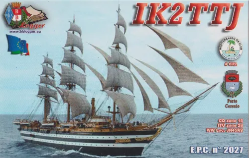 Carte QSL de l’indicatif radioamateur IK2TTJ