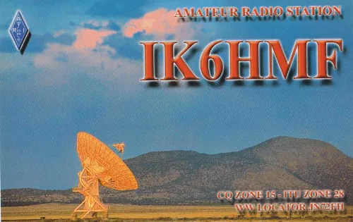 Carte QSL de l’indicatif radioamateur IK6HMF