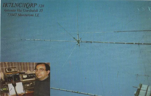 QSL card of the amateur radio callsign IK7LNC