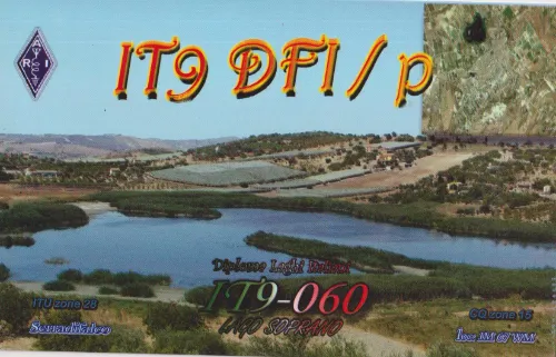 QSL card of the amateur radio callsign IT9DFI