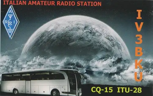 IV3BKU çağrı işaretine ait QSL kartı