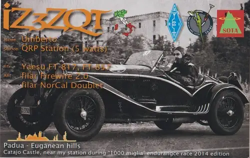 IZ3ZQT çağrı işaretine ait QSL kartı