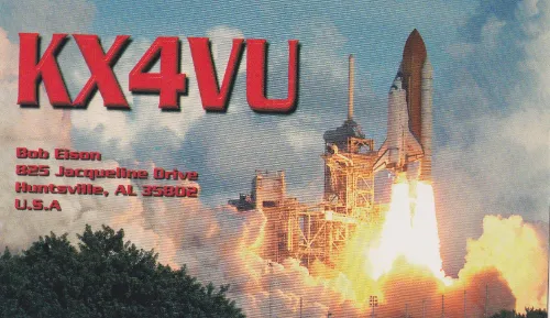 Carte QSL de l’indicatif radioamateur KX4VU