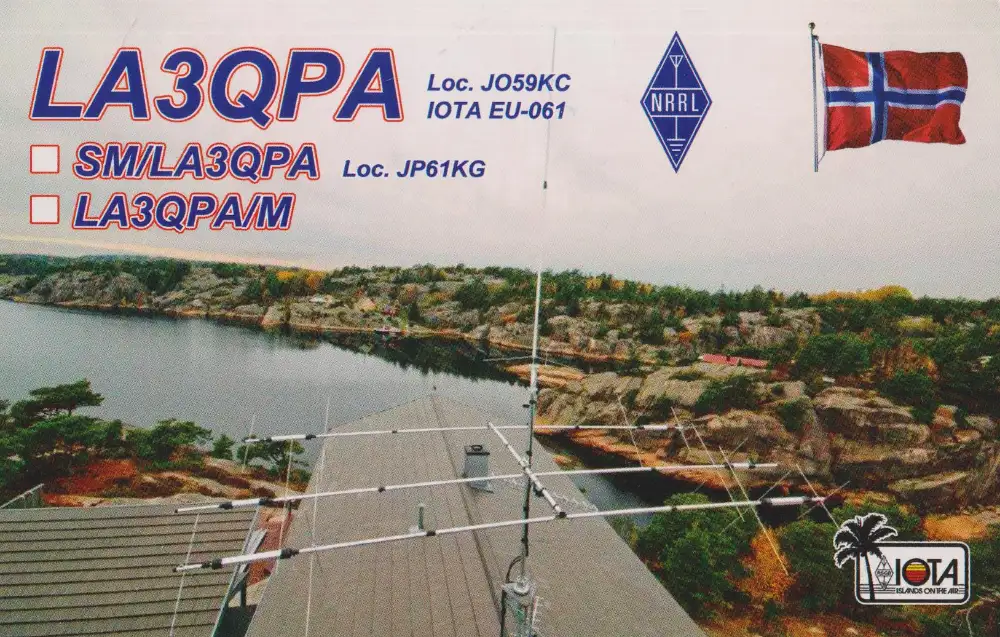 Carte QSL de l’indicatif radioamateur LA3QPA