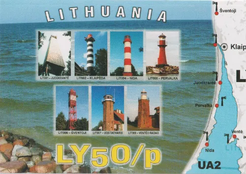 QSL card of the amateur radio callsign LY5O
