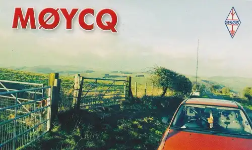 M0YCQ çağrı işaretine ait QSL kartı