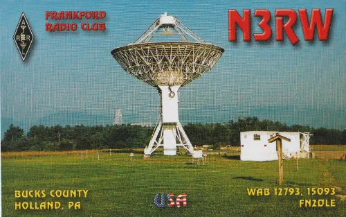 Carte QSL de l’indicatif radioamateur N3RW