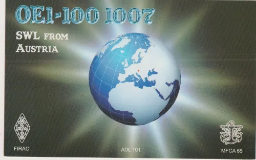 OE1-100-1007 SWL-QSL-Karte