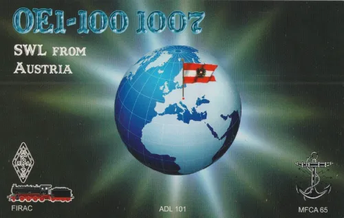 OE1-100-1007 SWL-QSL-Karte