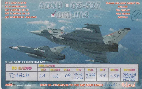 OE1-1114 carte QSL SWL