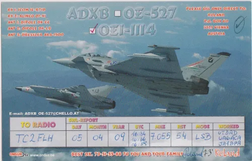 OE1-1114 carte QSL SWL