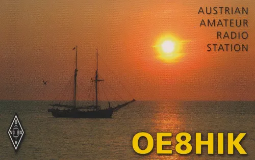 Carte QSL de l’indicatif radioamateur OE8HIK