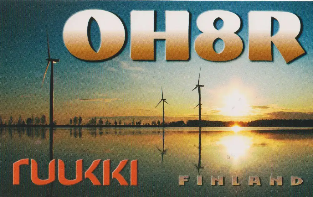 Carte QSL de l’indicatif radioamateur OH8R