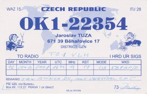 OK1-22354 SWL-QSL-Karte