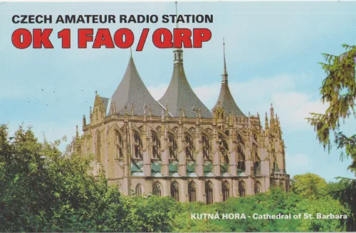 QSL card of the amateur radio callsign OK1FAO