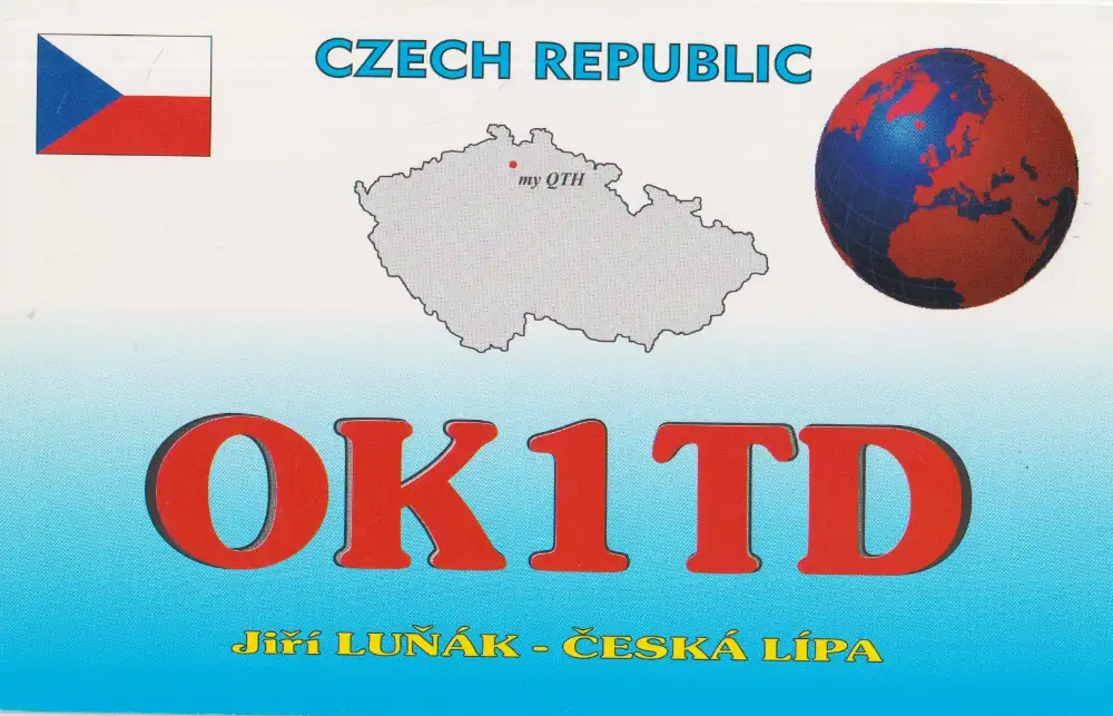 アマチュア無線コールサイン OK1TD の QSL カード