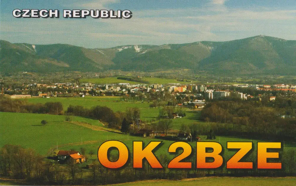 アマチュア無線コールサイン OK2BZE の QSL カード