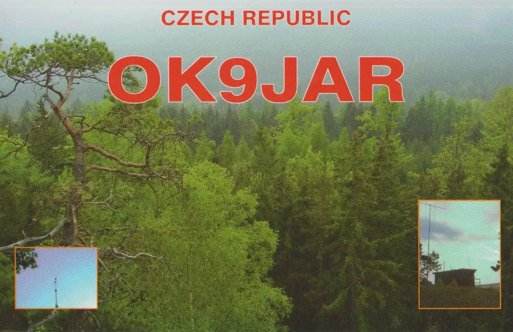 アマチュア無線コールサイン OK9JAR の QSL カード