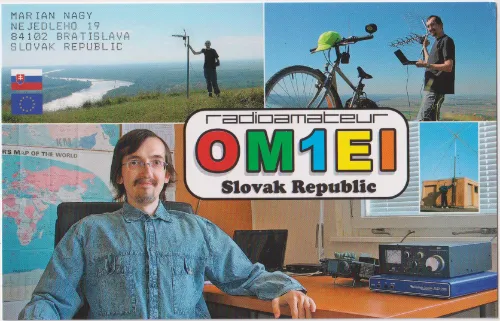 Carte QSL de l’indicatif radioamateur OM1EI