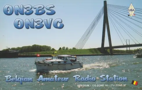 Carte QSL des indicatifs radioamateur ON3BS et ON3VC