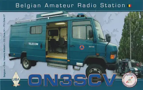 ON3SCV çağrı işaretine ait QSL kartı