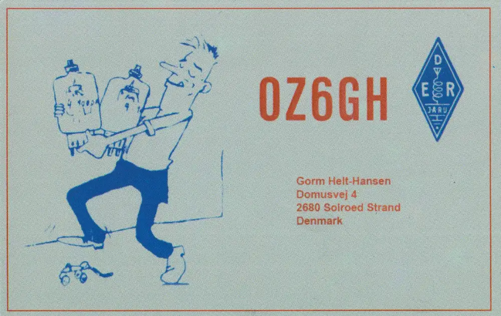 Carte QSL de l’indicatif radioamateur OZ6GH