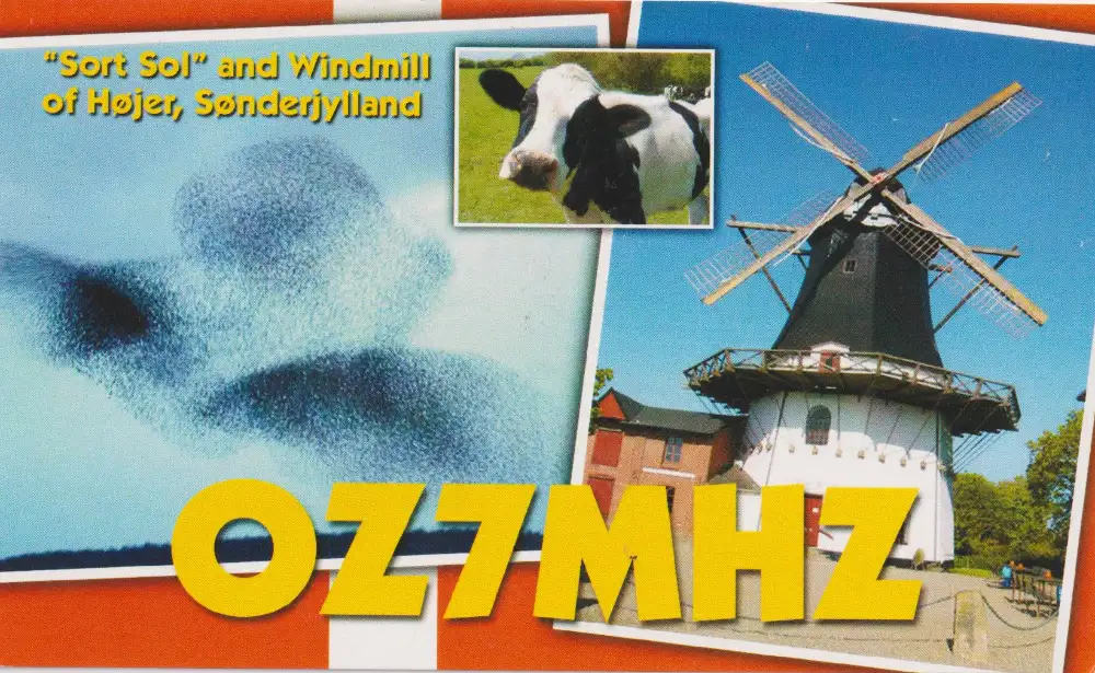 Carte QSL de l’indicatif radioamateur OZ7MHZ
