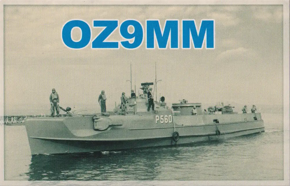 Carte QSL de l’indicatif radioamateur OZ9MM