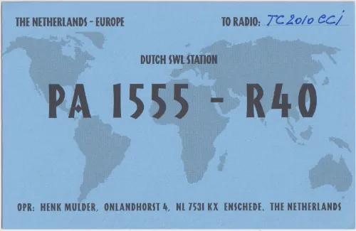 PA1555-R40 SWL-QSL-Karte