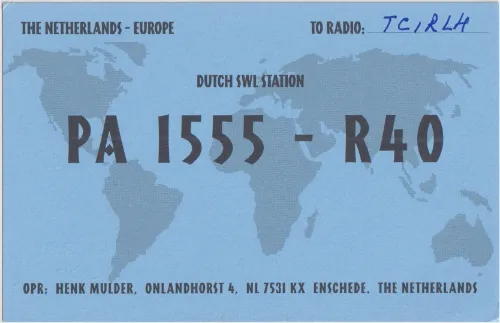 PA1555-R40 SWL-QSL-Karte