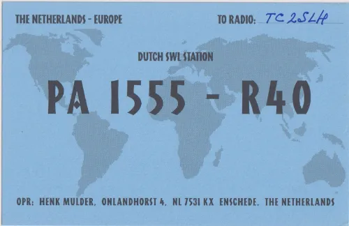 PA1555-R40 SWL-QSL-Karte