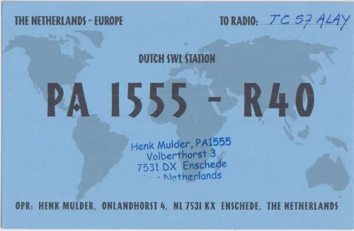 PA1555-R40 SWL-QSL-Karte