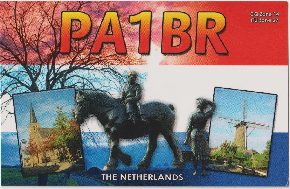 Carte QSL de l’indicatif radioamateur PA1BR