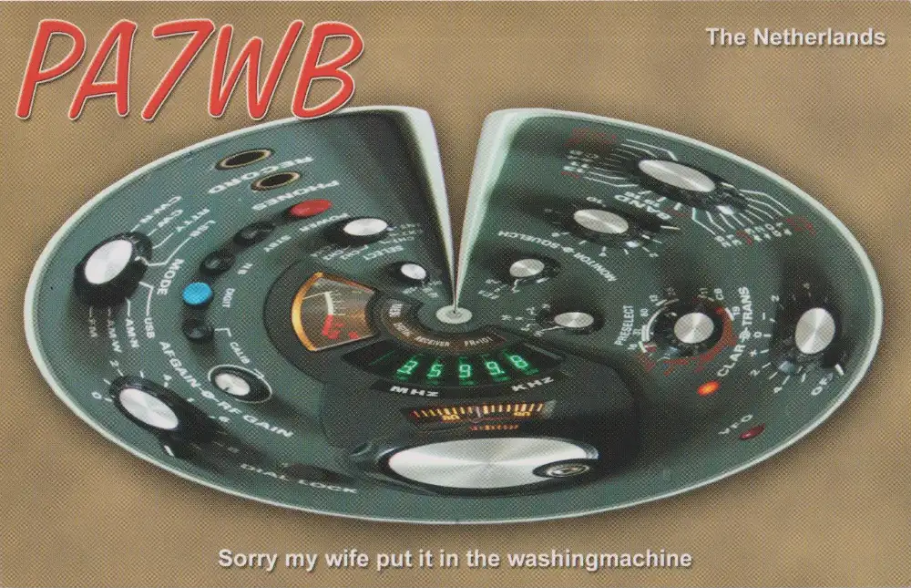 Carte QSL de l’indicatif radioamateur PA7WB