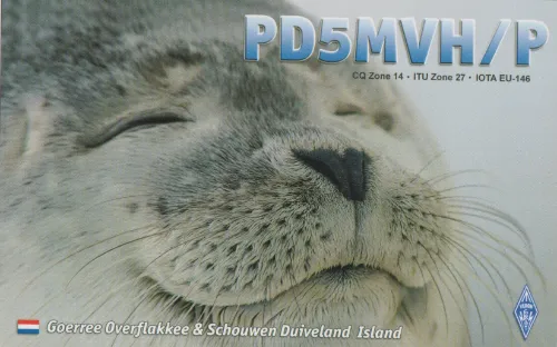 QSL card of the amateur radio callsign PD5MVH