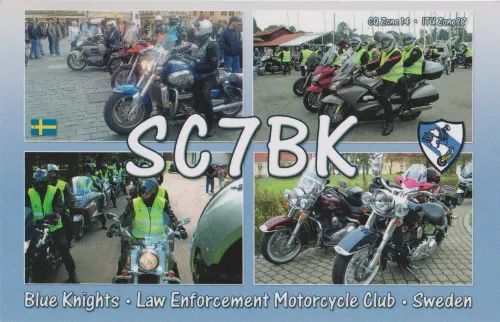 Carte QSL de l’indicatif radioamateur SC7BK