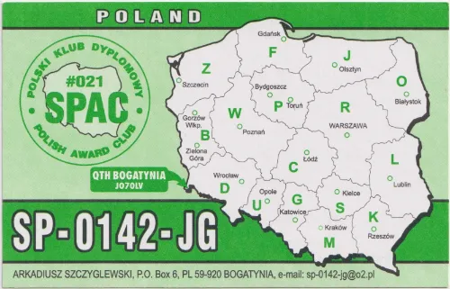 SP-0142-JG SWL-QSL-Karte