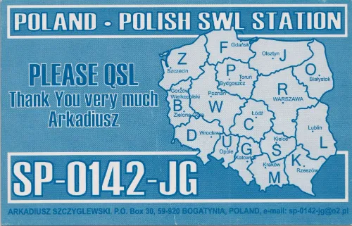 SP-0142-JG SWL-QSL-Karte