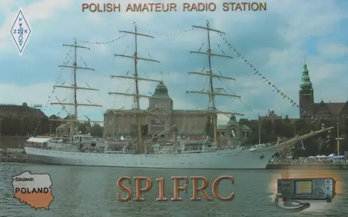 Carte QSL de l’indicatif radioamateur SP1FRC