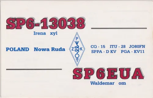 SP6-13038 SWL-QSL-Karte