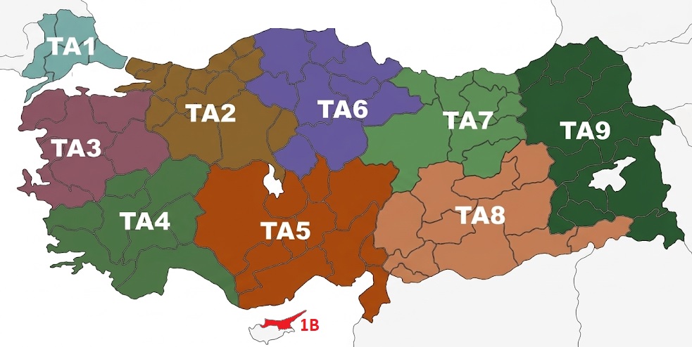 TA Bölge Haritası