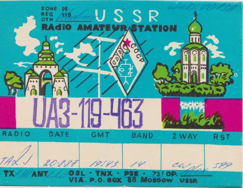 UA3-119-463 SWL QSL kartı