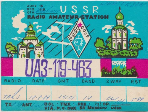 UA3-119-463 SWL QSL kartı