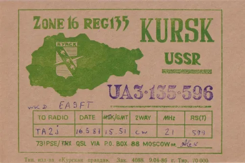 UA3-135-596 SWL QSL kartı