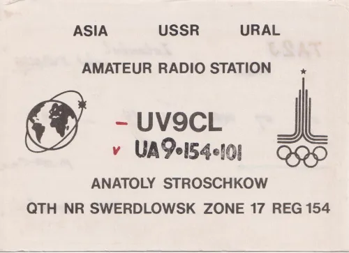 UA9-154-101 SWL QSL kartı