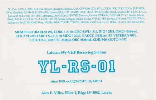 YL-RS-01 SWL-QSL-Karte