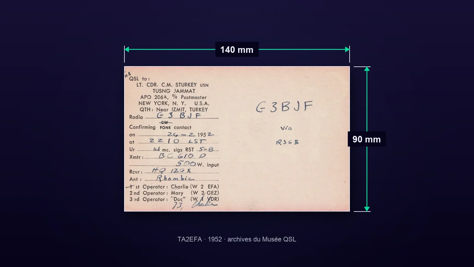 Format et conception d’une carte QSL : exemples réels des archives